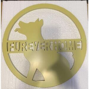 Welcome Sign For Dog Lovers Large Wooden Door Decoration 16 inches. Yellow